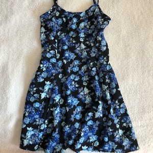 Blue Floral Mini Dress !!
